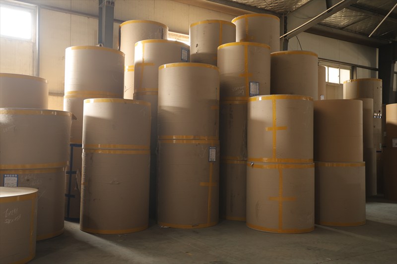 Paper roll material storage