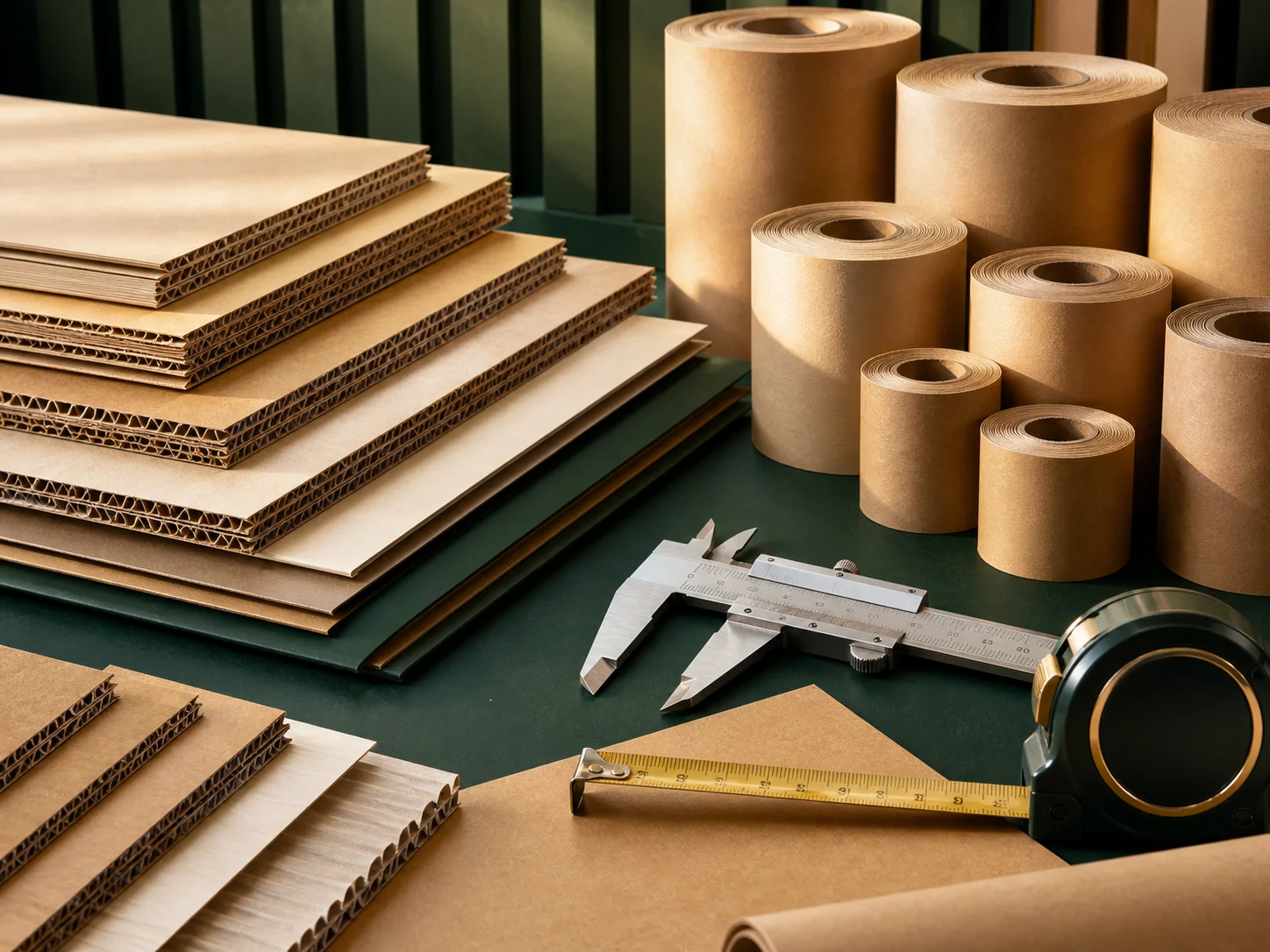 Measure paper roll and corrugated board specifications