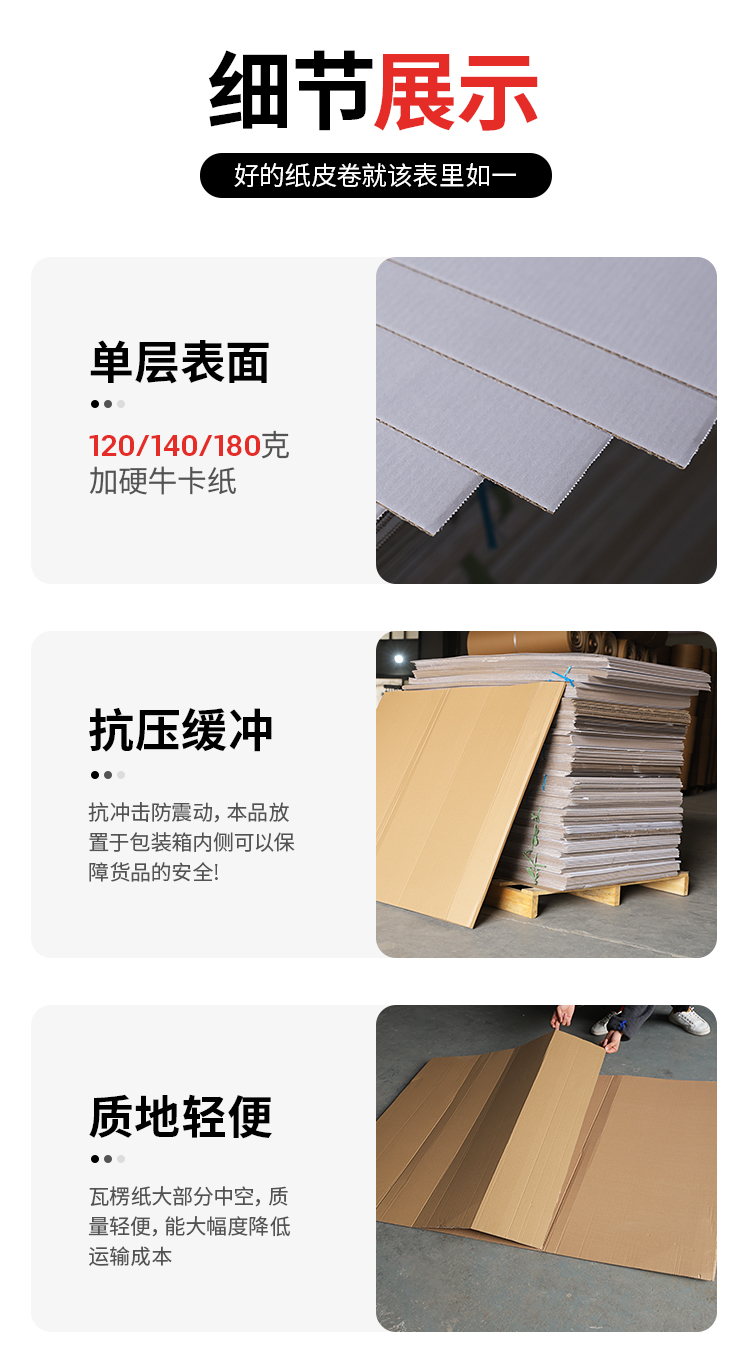 加厚瓦楞纸板产品详情